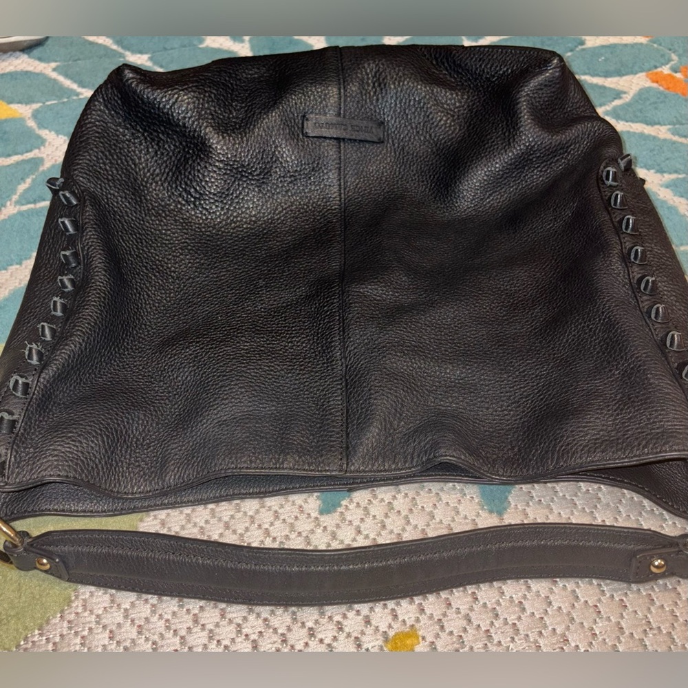 Vince Camuto Axmin Black Pebbled Leather Hobo Bag - Picture 8 of 8